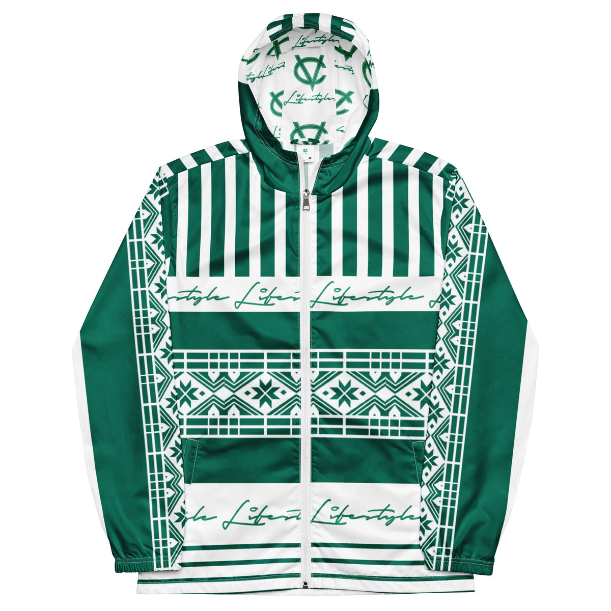 TDS II (Green & White) Men’s windbreaker