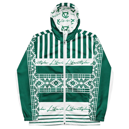 TDS II (Green & White) Men’s windbreaker