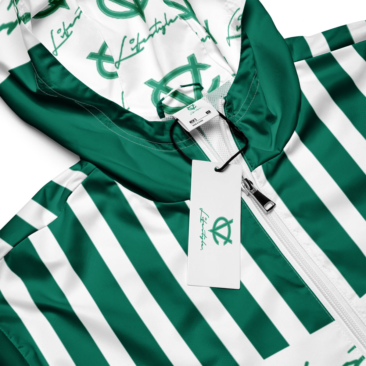 TDS II (Green & White) Men’s windbreaker
