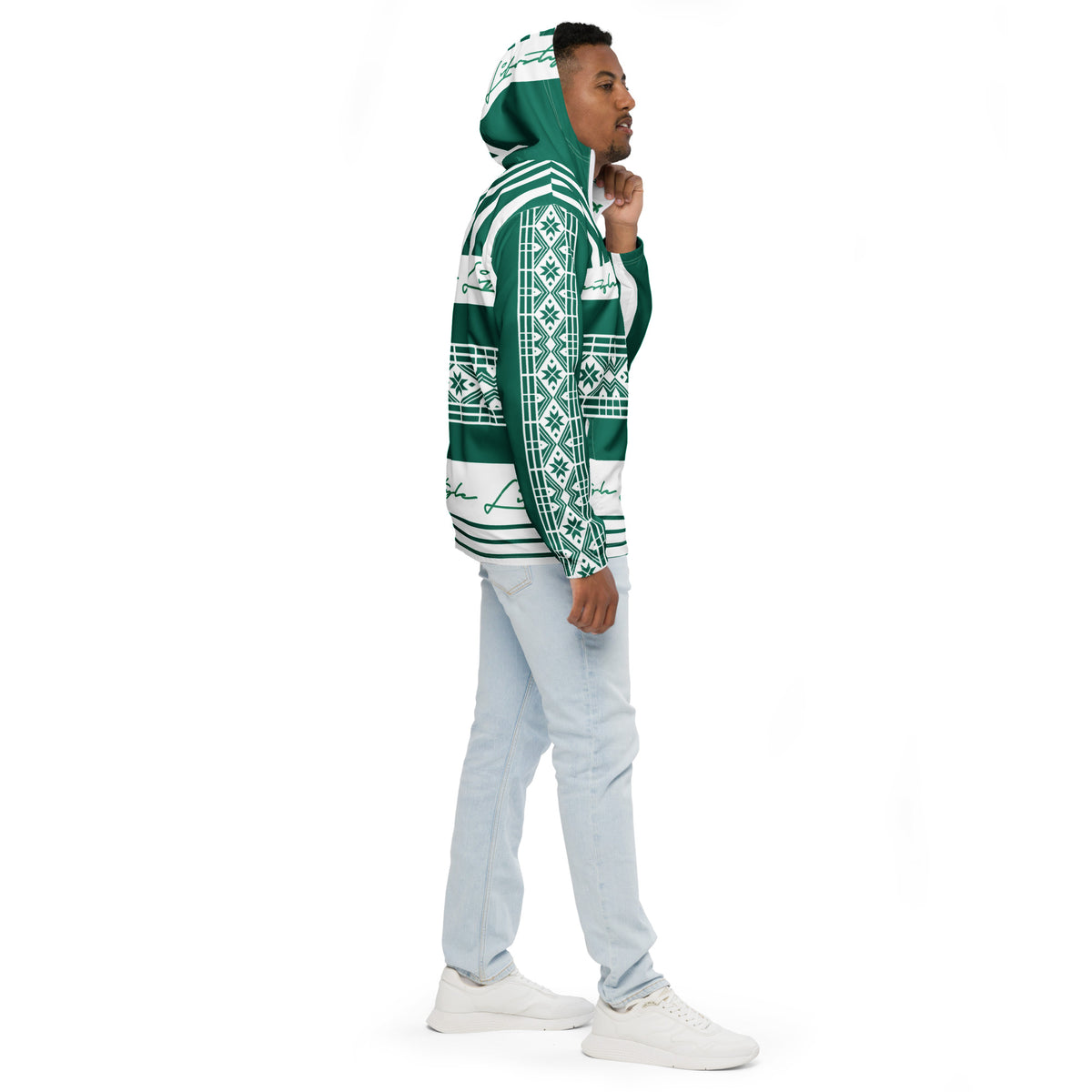 TDS II (Green & White) Men’s windbreaker