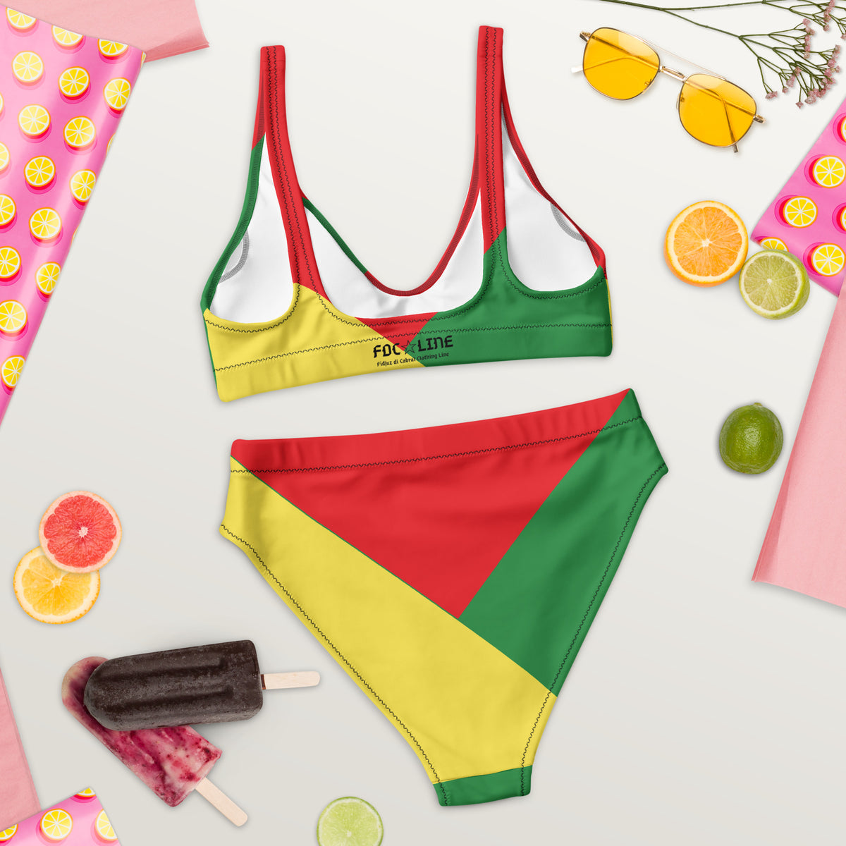CvLs OF high-waisted bikini