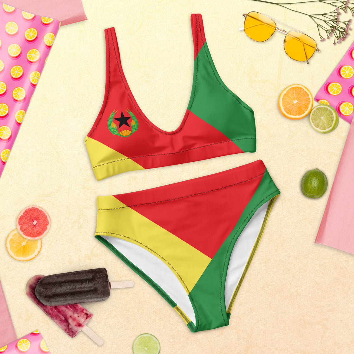 CvLs OF high-waisted bikini