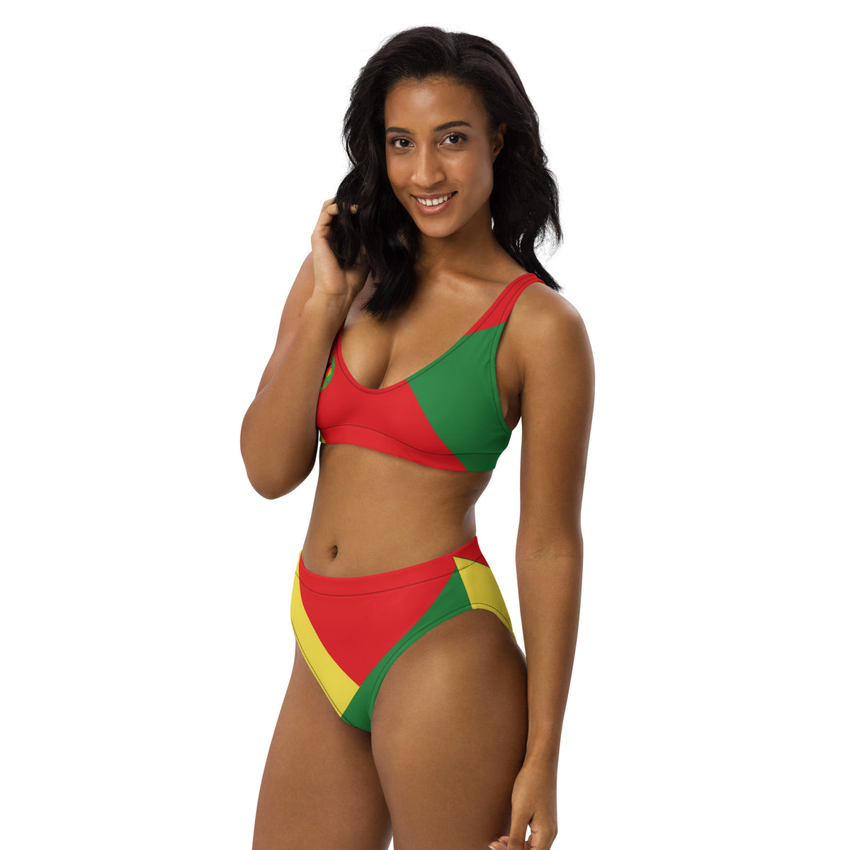 CvLs OF high-waisted bikini