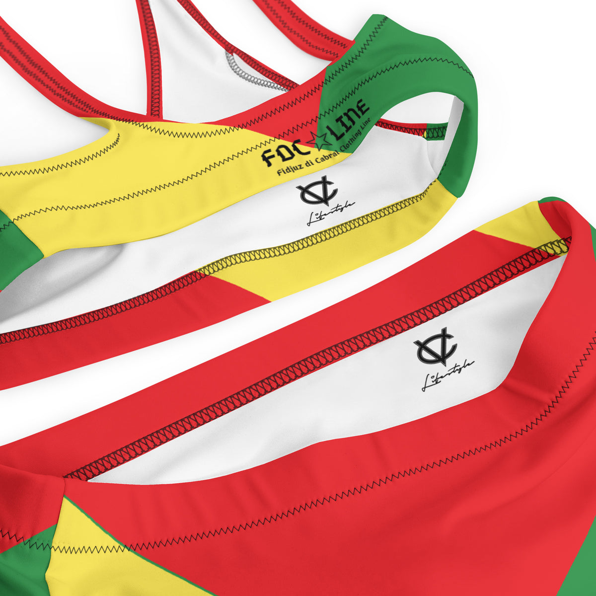 CvLs OF high-waisted bikini